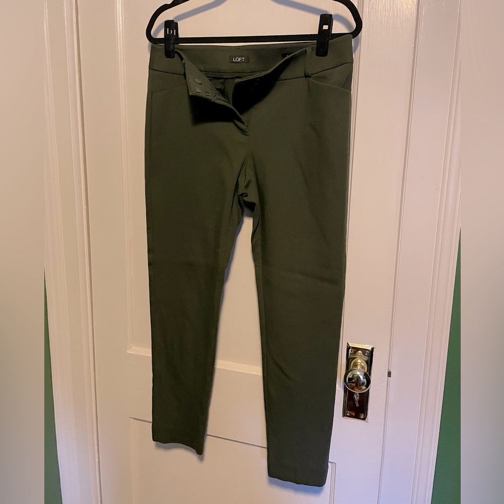 Olive Green Loft Skinny trousers